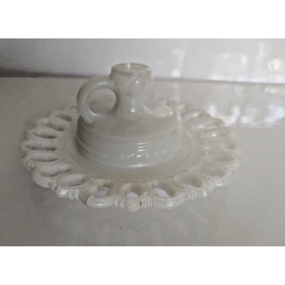 Vintage Westmoreland Milk Glass Candle Holder with Underplate - Picture 10 of 12
